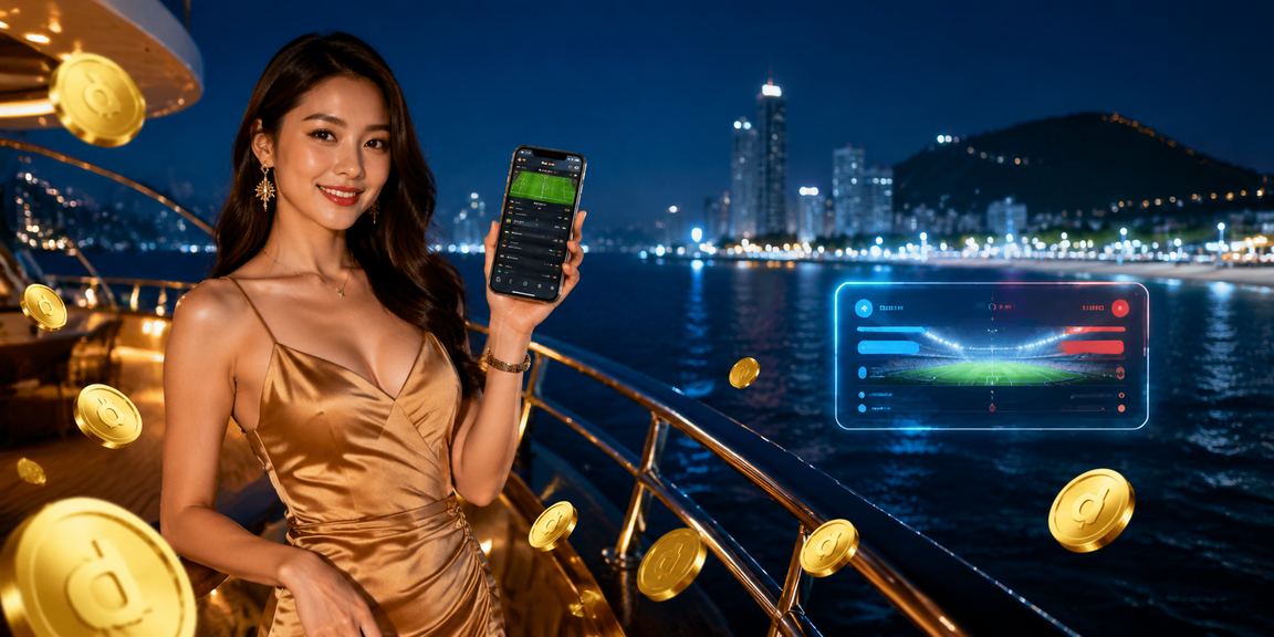 Người dùng tại Vũng Tàu chơi casino trên điện thoại di động bên bãi biển
